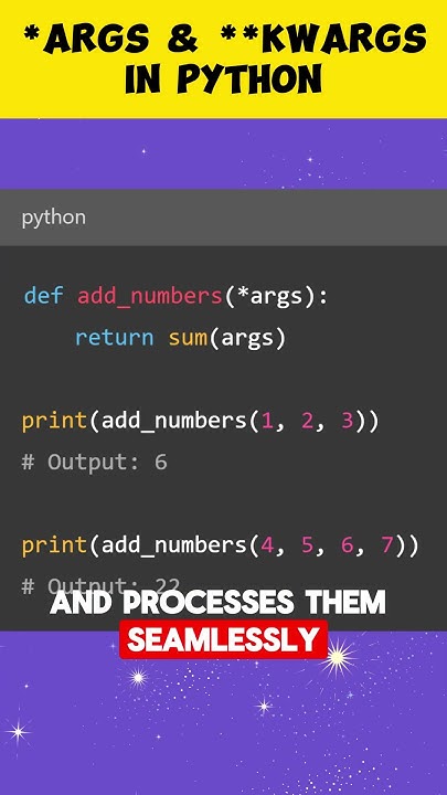 Learn to create flexible functions in python || *args & **kwargs || # ...