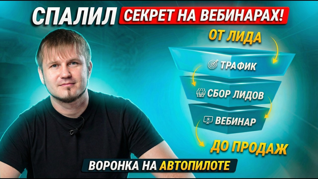 ? Воронка продаж на полном автомате. Я спалил ВСЕ секреты, как вас цепляли на крючок на вебинарах!