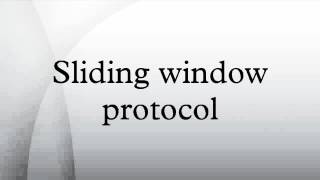 Sliding window protocol
