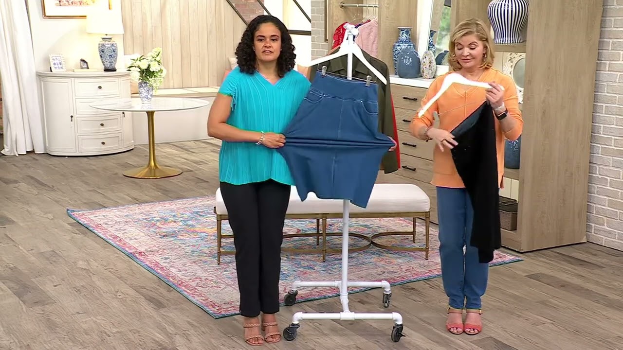 Women with Control Prime Stretch 2 Denim Midi Skirt on QVC