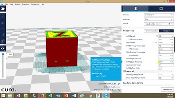 Cura Settings for Creality CR10 (Infill)