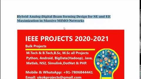 Hybrid Analog Digital Beamforming Design for SE and EE Maximization in Massive MIMO Networks