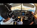 Piper 28 warrior iii  approach touch  go landing into syros greece  gopro cockpit  atc audio