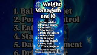 Weight Management 10