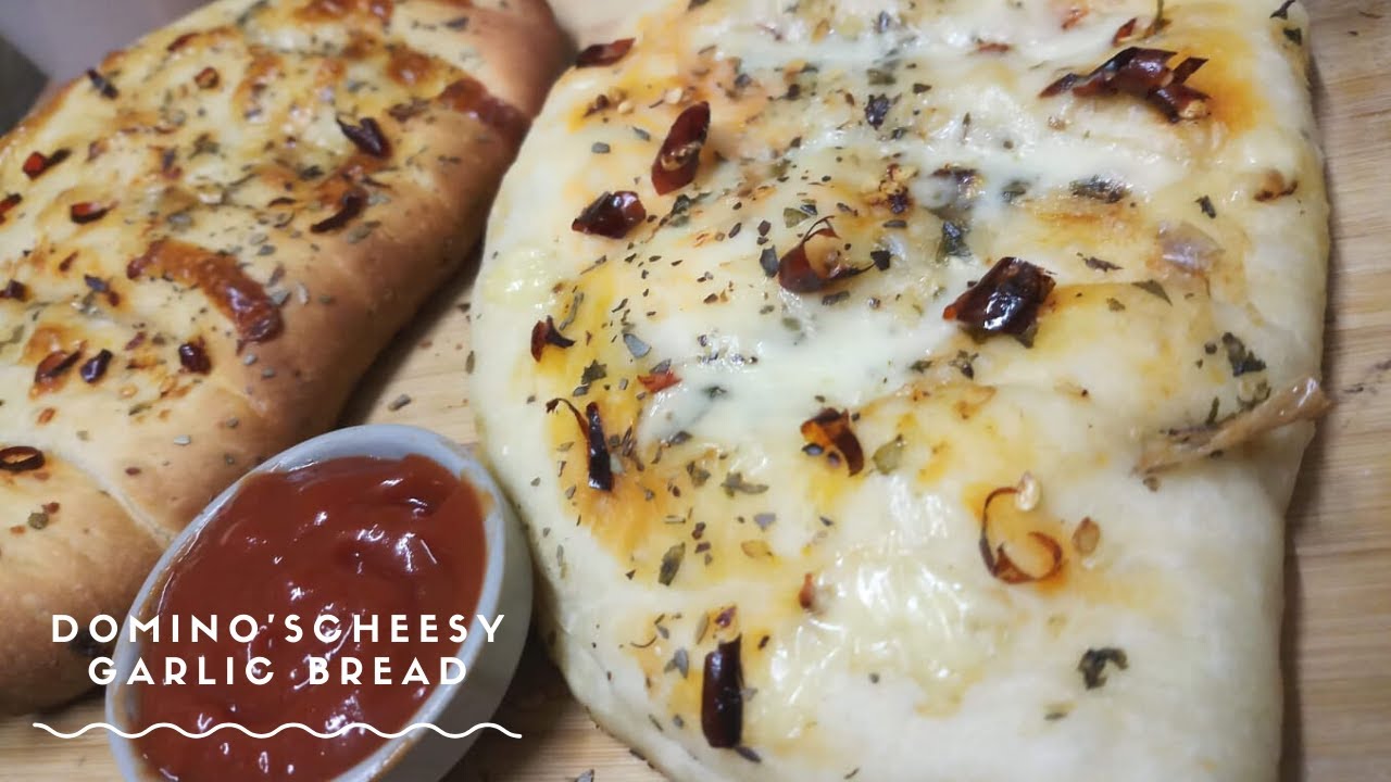 Garlic Bread RecipeDominos Garlic Bread with Chicken StuffingsEggless