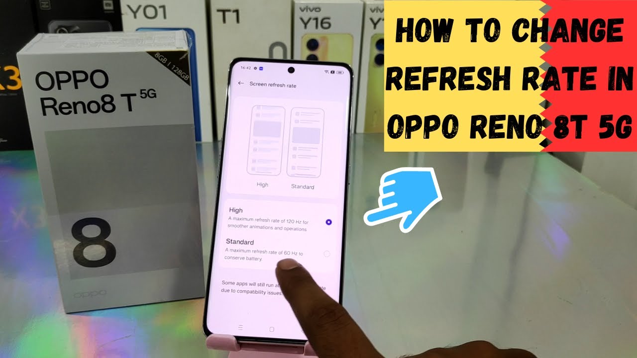How to Change Screen refresh rate in OPPO Reno 8T 5G Change Display
