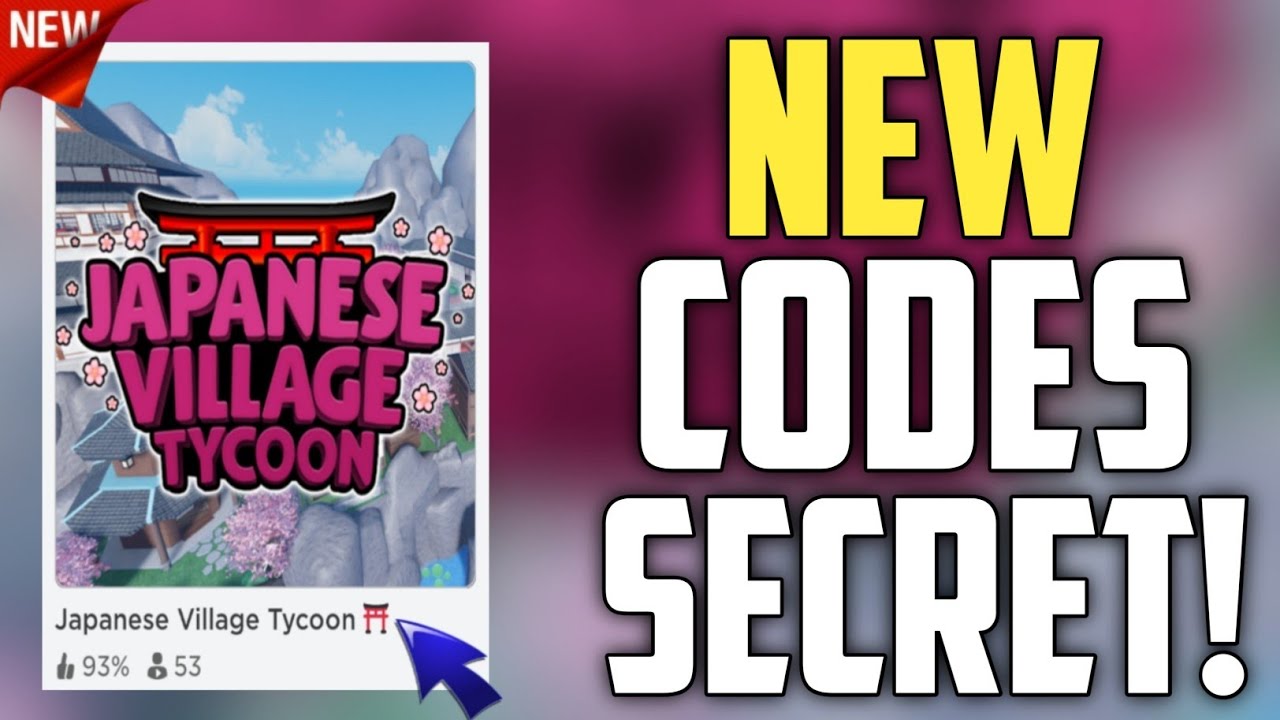 FUTURE CODES!! | *NEW* ROBLOX JAPANESE VILLAGE TYCOON CODES 2023!