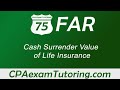 2022 CPA FAR-Exam-Cash Surrender Value of Life Insurance-CPAexamTutoring.com