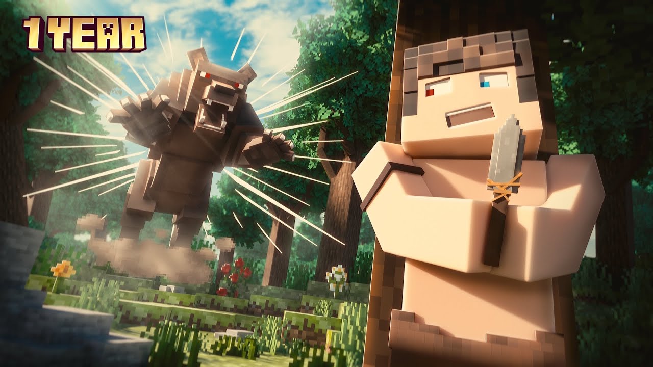 I Survived 1 YEAR in REALISTIC Minecraft