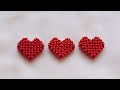 DIY-TAKI TASARIM KANAVİÇE İŞİ KALP YAPIMI/JEWELRY DESIGN HEART MADE OF BEADS