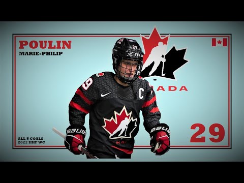 Marie-Philip Poulin (#29) ● ALL 5 Goals 2022 IIHF Women's WC - Highlights (HD)