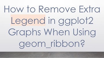 How to Remove Extra Legend in ggplot2 Graphs When Using geom_ribbon?