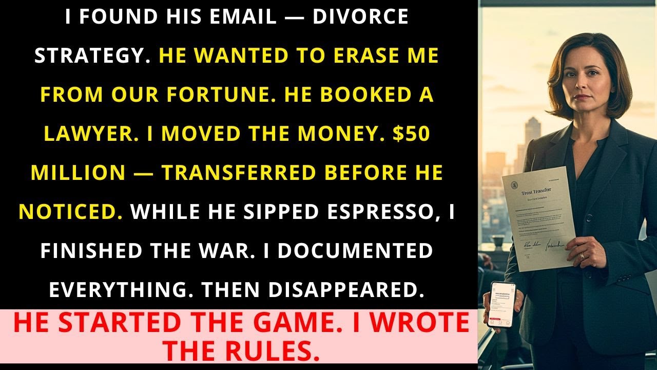 My husband booked a lawyer behind my back — I moved our $50M joint account before he noticed