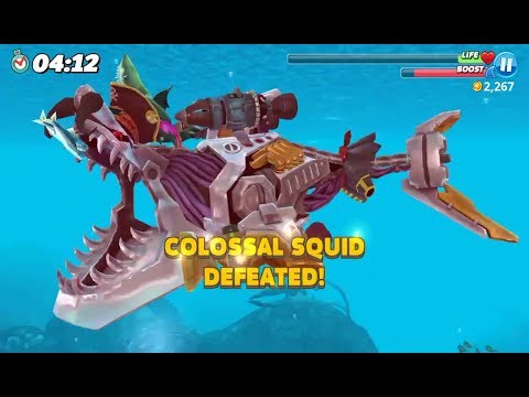 Robo Shark vs Colossal Squid (BOSS BATTLE) - Hungry Shark World - YouTube