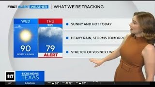 Sunny, hot Wednesday in North Texas ahead of storms Thursday