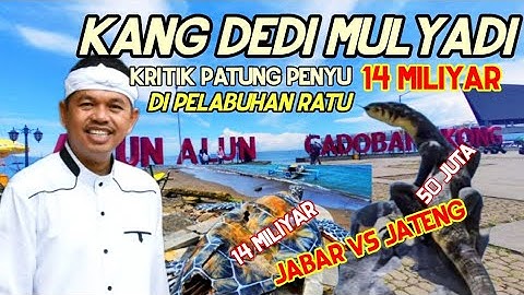 Update patung penyu 14 miliyar alun alun gadobangkong pelabuhan ratu di kritik kang dedi Mulyadi