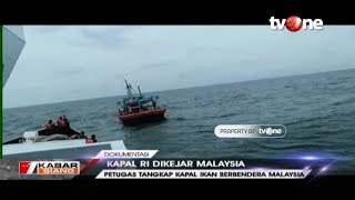 VIRAL!! Aksi Saling Kejar Kapal Patroli RI dan Malaysia