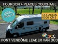 Prsentation fourgon 4 places  font vendme leader van duo 092020  6000 kms  vendu