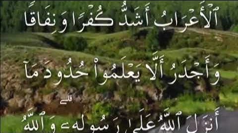 سورة التوبة صفحة ٢٠٢ مكتوبة مكررة بصوت سعد الغامدي