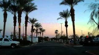 Driving to lowes on highway 111 in la quinta, california at dusk
(november 28, 2010).