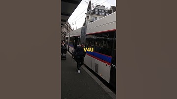 Power cable Bus| Electric Bus |Switzerland | Bus running with Power cables| double decker bus