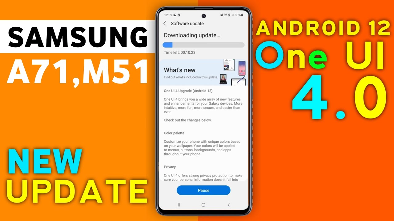 Samsung A71,M51 Official One Ui 4.0 Android 12 Update | Samsung A71 New ...