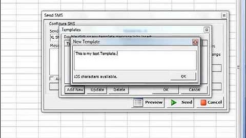 Excel API SMS  With Templates