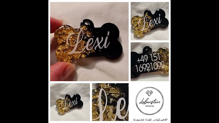 Handgefertigte Hundemarken "Luxury" - Epoxidharz-G...