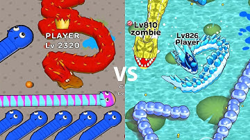 WORM CLASH 🐛 vs 🐍 SNAKE CLASH - Snake Games, Slither io Gameplay, Level Up Worm, Free Android iOS