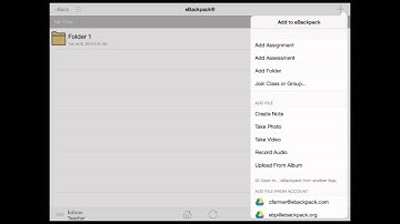 Create a Folder in eBackpack on iOS