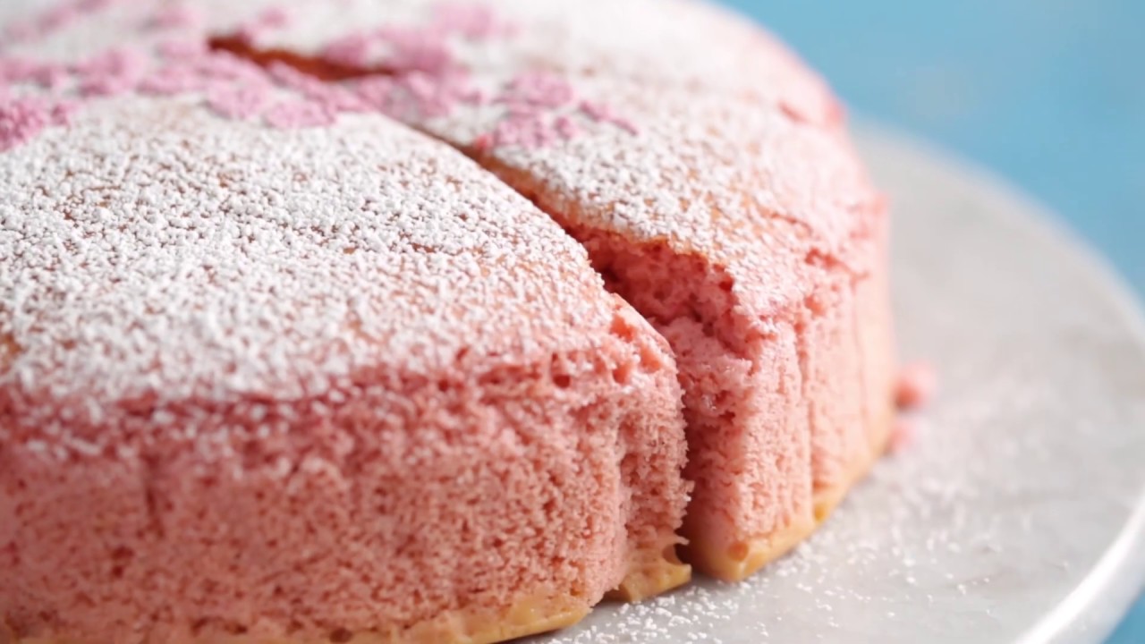 Watch This Japanese Cherry Blossom Cake Jiggle | Tastemade
