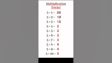 Math Tricks: Multiplication Table 5 #maths #shorts #multiplicationtrick