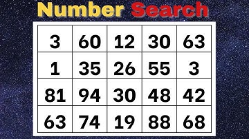 This Number Search Game Will Test Your Brain Power! | Memory | brain game | Quiz #23 #asmr 