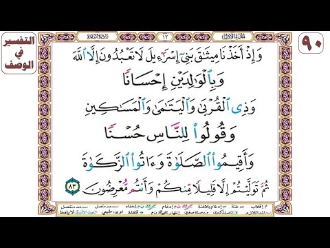 وإذ أخذنا ميثاق بني إسرائيل لا تعبدون إلا الله وبالوالدين إحسانا وذي القربى واليتامى والمساكين  وإذ أخذنا ميثاق بني إسرائيل لا تعبدون إلا الله وبالوالدين إحسانا وذي القربى واليتامى والمساكين