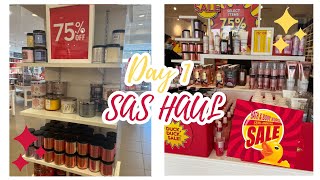 Day One Bath and Body Works Semi Annual Sale Store Walkthrough and Haul | 75% off Candles! #SAS
