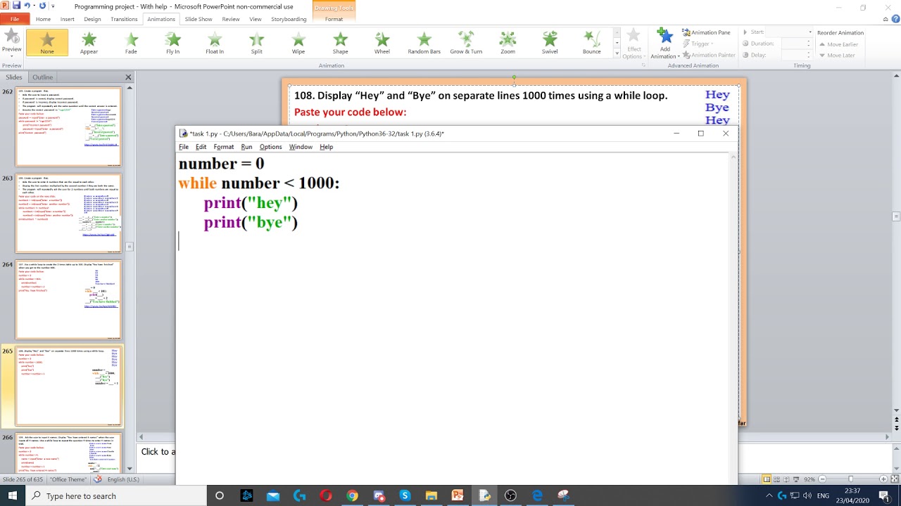 Task 108 - While loop - YouTube