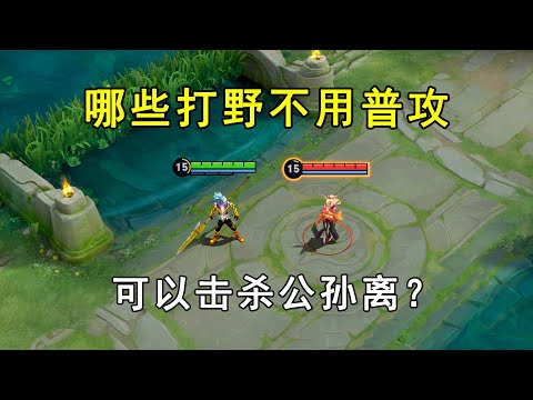 哪些打野不用普攻，可以击杀公孙离？