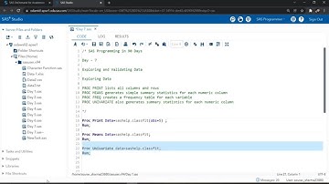 SAS Programming In 90 Days | Exploring and Validating Data | SAS Training | Day - 7