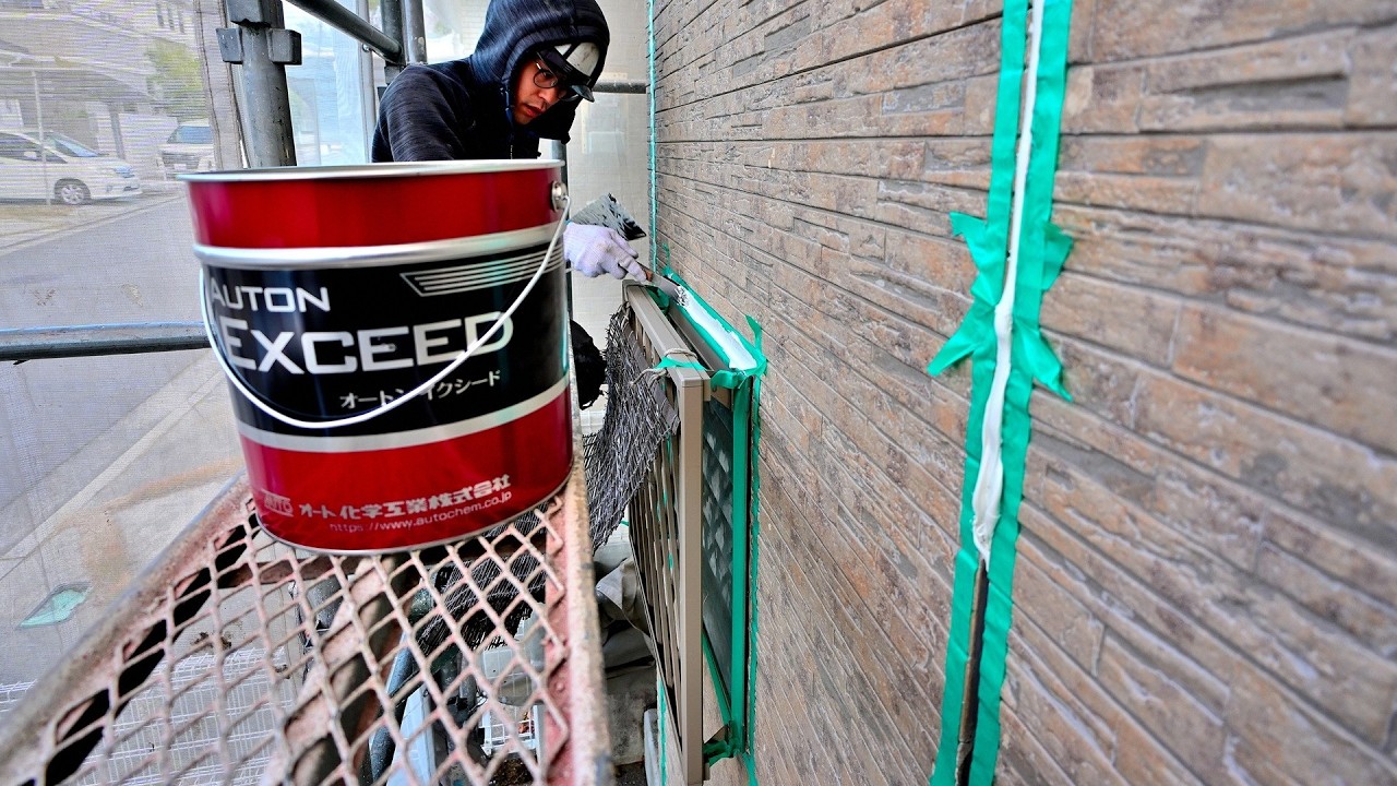 西宮市で目地と窓周りのシーリング撤去打ち替え工事にオートンイクシードを使用-嘉村塗装