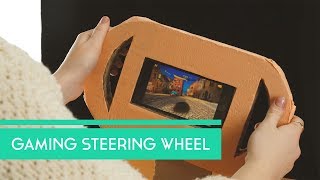 How to make GAMING STEERING WHEEL from a cardboard //  HomeCraft
