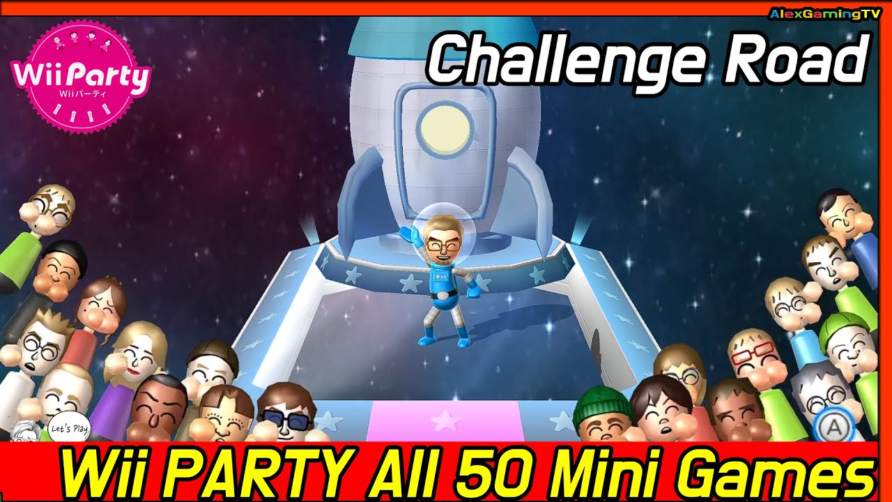 Wii Party - All 50 Mini Games Solo, 챌린지로드 (Kr Sub, Expert Mode) Player Alexgaming