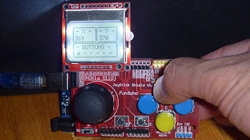 How to Use Nokia 5110 LCD with Funduino Joystick Gamepad Shield