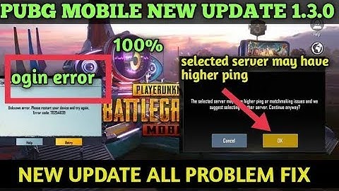 PUBG MOBILE NEW UPDATE 1.3.0 ALL PROBLEM FIX 🔥| THESE TWO SETTINGS WILL SOLVED ALL YOUR PROBLEM 😱