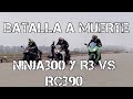 KTM RC390 VS R3 VS NINJA 300 BATALLA A MUERTE #FULLGASS