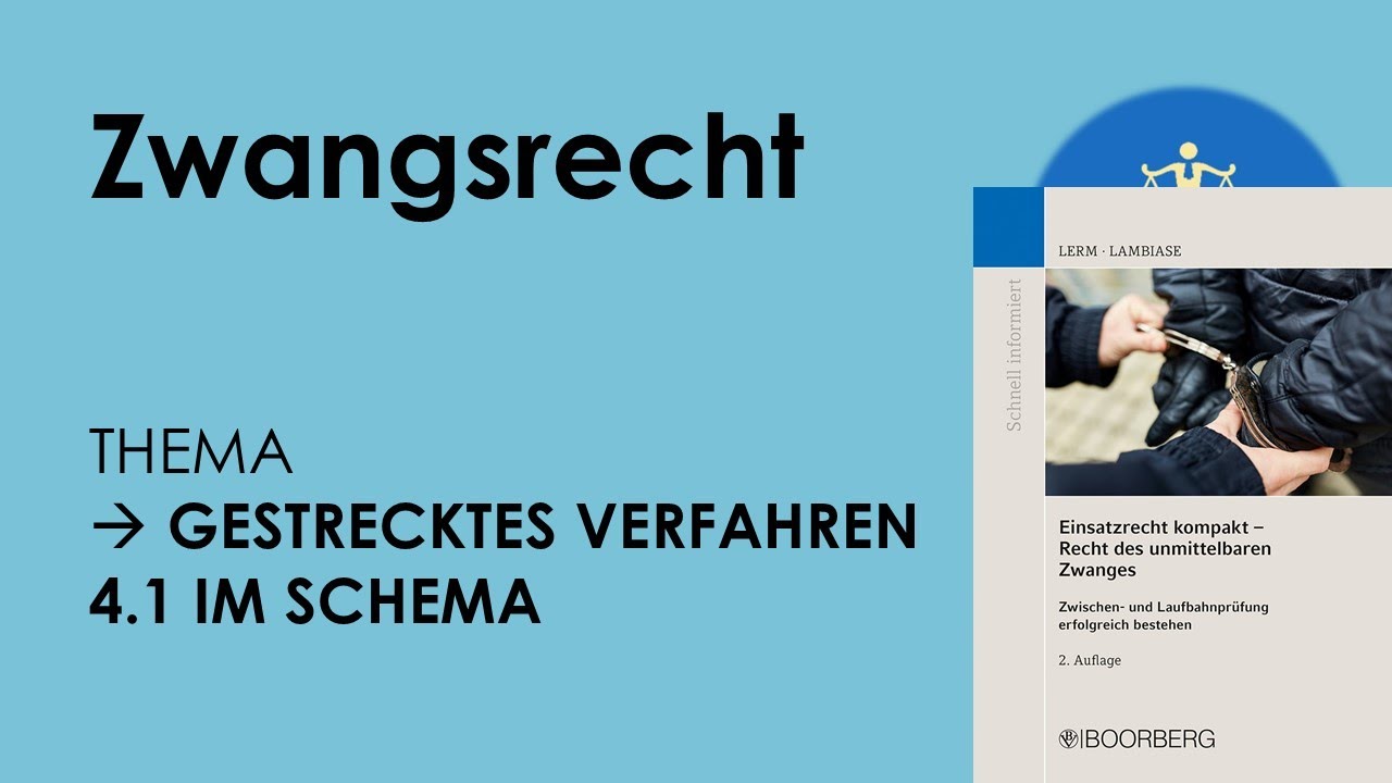 New Update SO GEHT EINSATZRECHT // ZWANG - 4.1 im Schema GESTRECKTES Verfahren nach § 6 I VwVG **