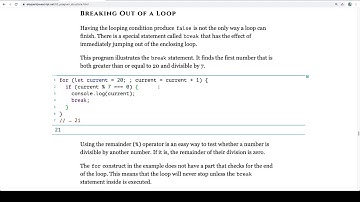 Eloquent JavaScript Read-Along - Program Structure - 013 - Breaking Out Of A Loop