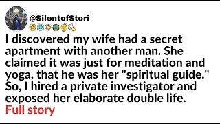 I discovered my wife had a secret apartment with another man. She claimed it was just for meditation