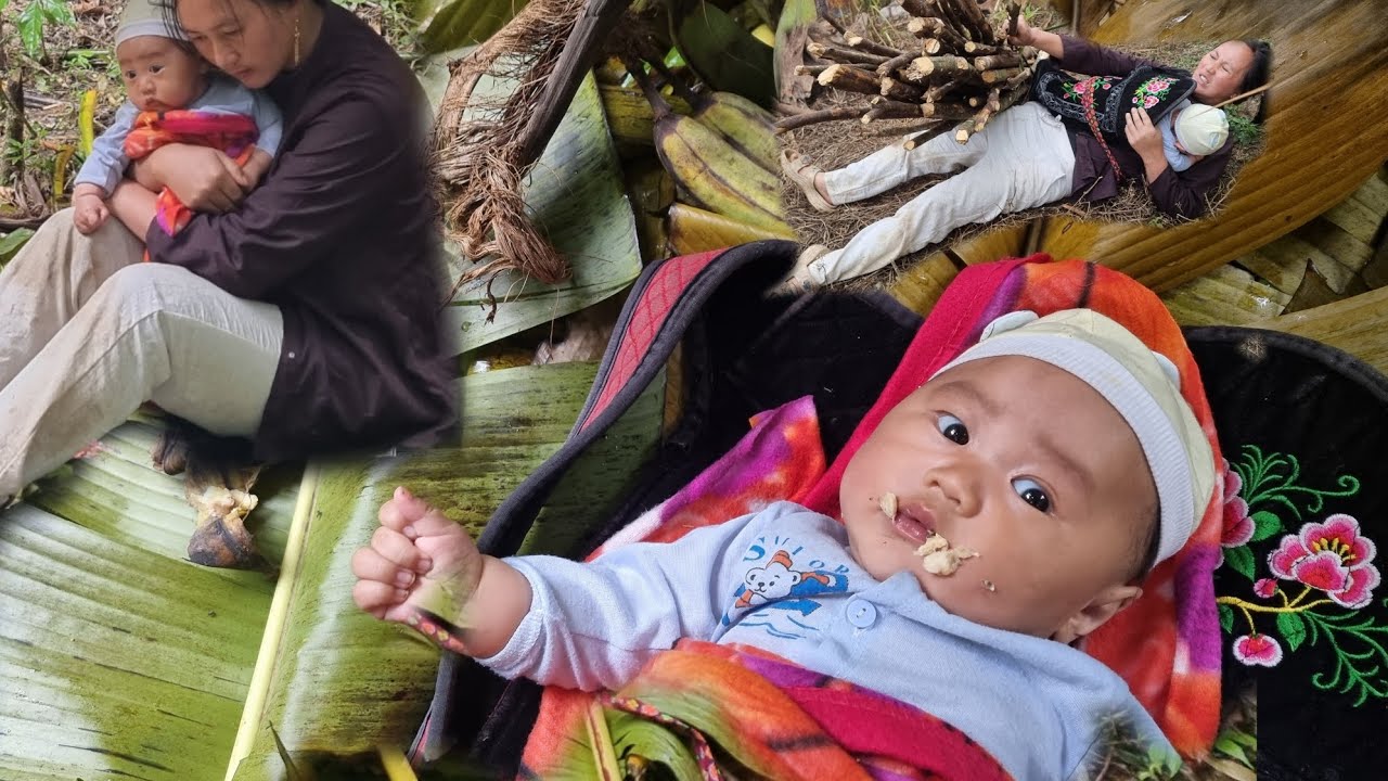 single mother chops firewood to exchange for food - YouTube