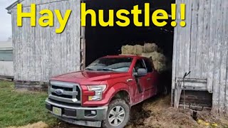Moving a SEMI load of hay through MUD