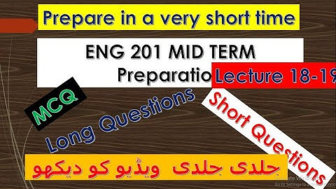 Lecture 18,19||VU||short lectures||mid term||Hub master